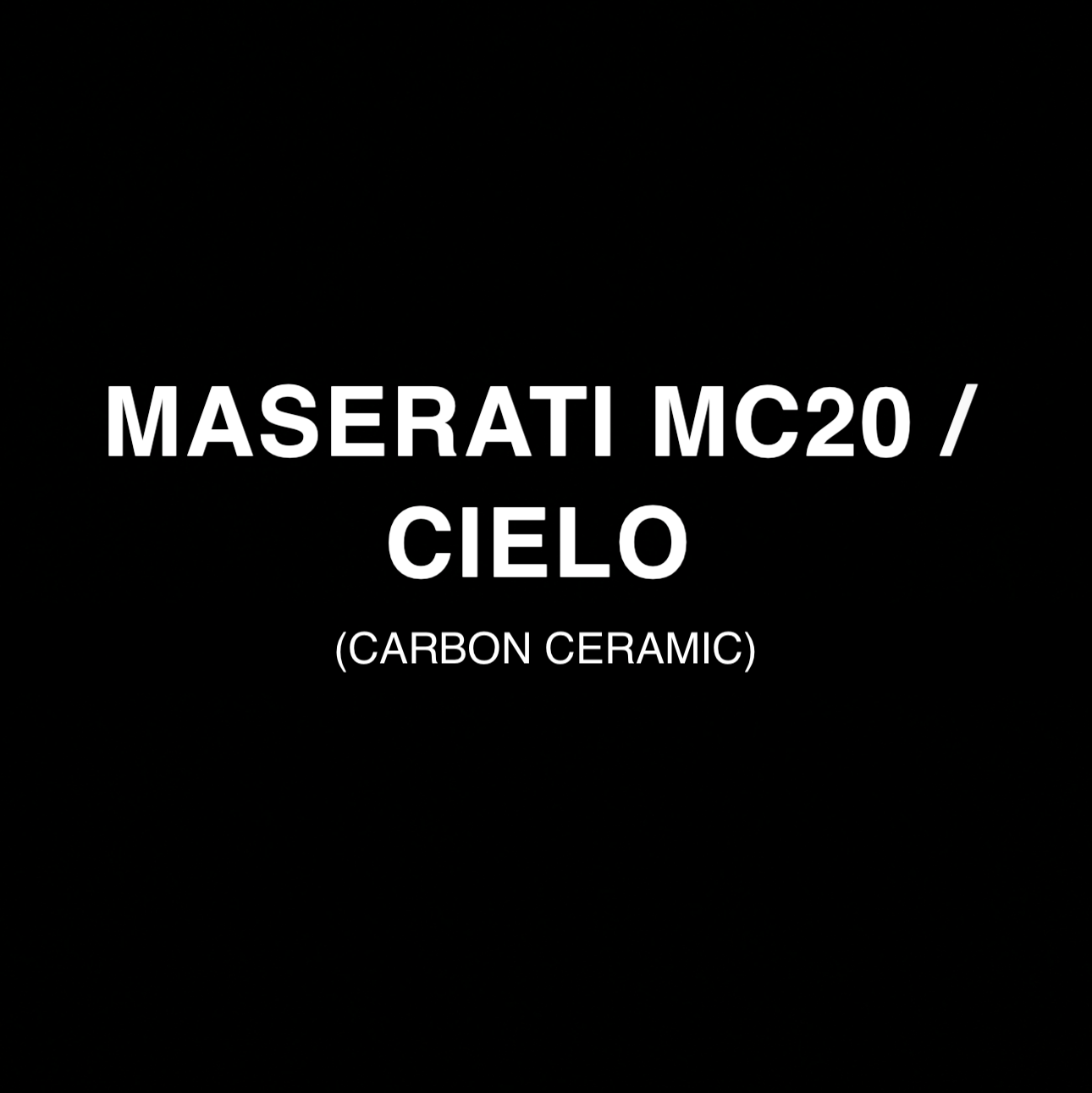 MASERATI MC20 / CIELO BRAKE KIT (CCM)